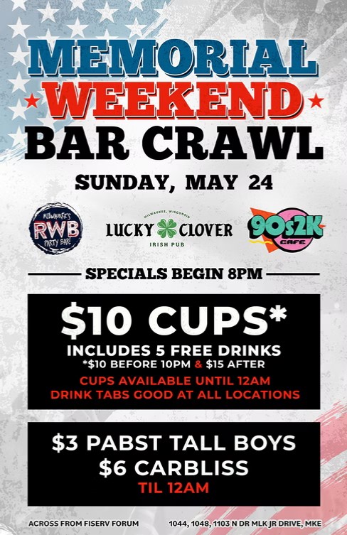 Milwaukee Memorial Weekend Bar Crawl